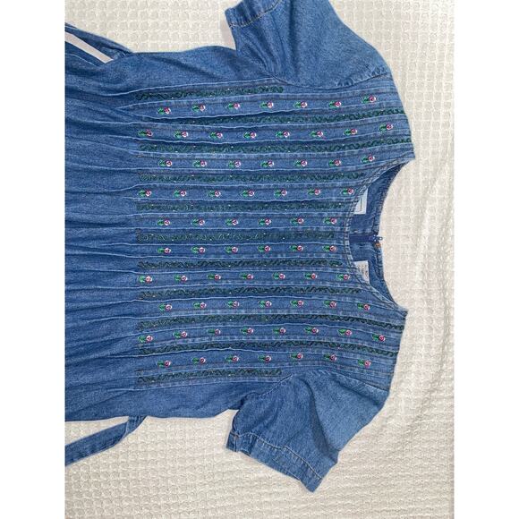 Cottage Core Denim Dress - Picture 2 of 11